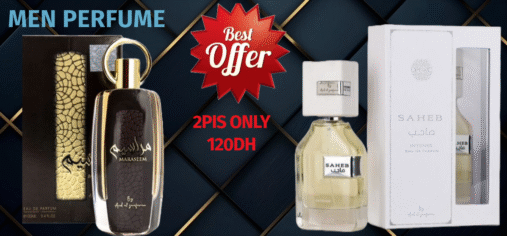 MERASEEM EAU DE PERFUME 100ML AND SAHEB INTENSE EAU DE PERFUME 100ML ONLY 120DH