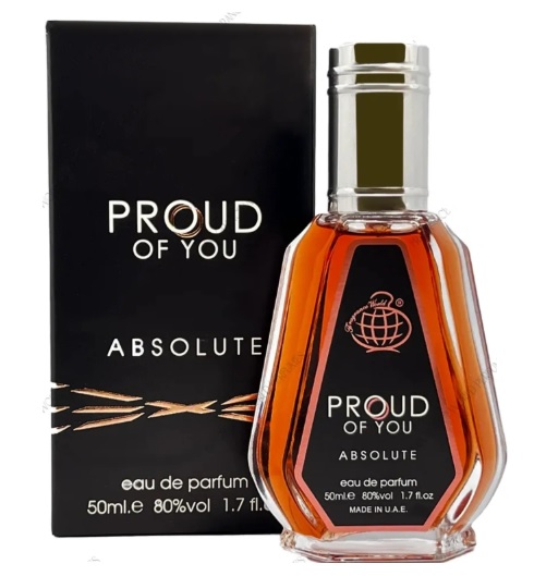 Proud Of You Absolute eau  de parfume for men 50ml by fragrance world same smell Armani stronger with you absolute