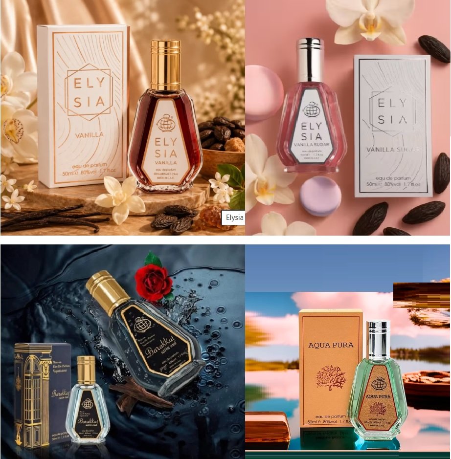Ely Sia Vanilla Edp50ml Ely Sia Vanilla Sugar Edp50ml Aqua Pura Edp50ml Barakkat Satin Oud Edp50ml 4peace 1 Set Perfume All 50ML By Fragrance World